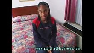 Hardcore pornographic video featuring a young ebony black teen