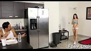 Uncle smacks his wicked niece in the face.