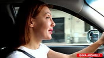 PUSSY WITH A LARGE ZUCCHINI IN THE CAR IN FRONT OF STEPSON BEING an FAVORITE OF STEPMOM