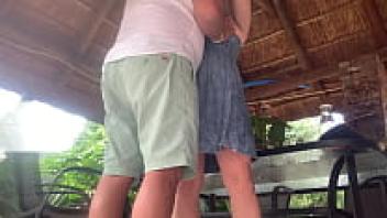 Hot and blonde Love creampie with an upskirt