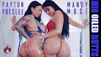 The Big Oiled Butts Interracial Threesome Consists of Mandy Muse and Payton Preslee together.