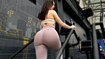 Workout, pick up and rough love that bubble ass while you're wearing leggings