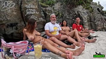 At the Abricó naturist beach in Rio de Janeiro, there is a lively clientele that is quite laid back.