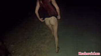 When it's nighttime, I take my wife out for a stroll on the beach without her underwear on!
