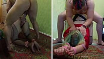 Big cock ties up a white chick and loves her in a passionate manner. bdsm performed by amateurs