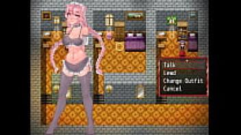 He is blocked by the redhead MILF in the fourteenth episode of Harem in Another World (HAREM Hentai Game) with her enormous tits!