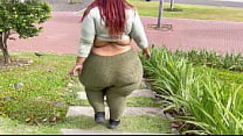 Big Booty Latina BBW Feedee SSBBW Giant Pear Ass Walking and Waddling - Big Booty