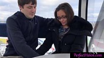 During their stay at the resort, the Hot Girl Public Blowjob Dick Stranger and Cum Swallow