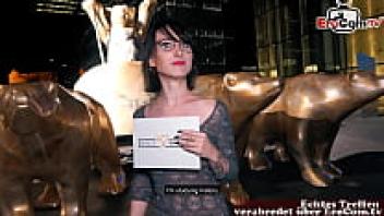 a German student of 18 years old who wears glasses and picks up internet for a love