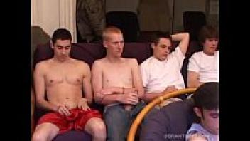 Four Young Guys Sucking and Enjoying Sex Orgy