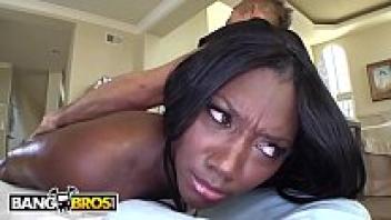 BANGBROS - Ebony MILF Nyomi Banxxx Has Her Black Big Tits Massaged