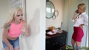 Straight teen strapon, lez