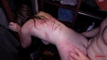 Dominated anal love teen grunts during BDSM.