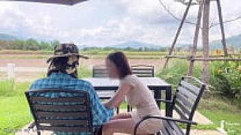 The gardener and the stunning woman.