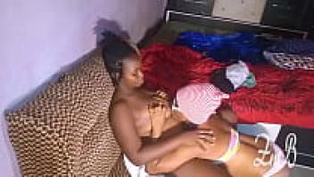 Lesbian pussy play fingering was tried for the first time by horny girls.