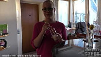 During the casting process, the model was fingered and dilded by a lovely blonde nasty director.