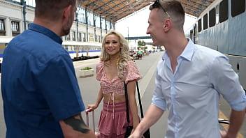 Nympho Tourist Veronica Leal Squirts in a Free Scene During DP Love Frenzy GP2767