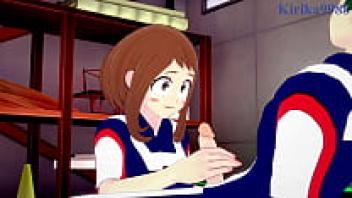 Izuku Midoriya and Ochako Uraraka had passionate sex. Academia Hentai is my hero.