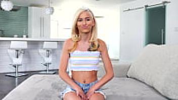 Tiny Babe's First Scene: Riding A Huge Cock?