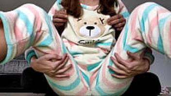 Asian amateur stepfather A voyeur masturbating a hungry pussy and teasing little tits