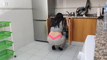 Wife on cuckold in the kitchen