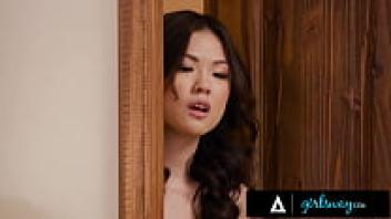 GIRLSWAY: Whitney Wright and Her Girlfriend Must Appease Lulu Chu, a Petite Voyeur Captured Masturbating