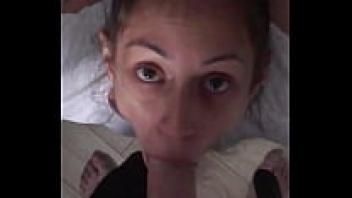 Candie Cross, the ideal submissive babe pleading to be used, has her eyes fixed on mine as she gags on my cock while wearing those tight pants.