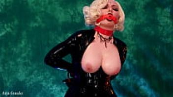 Bondage Gag MILF in Arya Grander's Latex FREE pornographic film