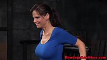 BDSM While being throated, Milf drooled.