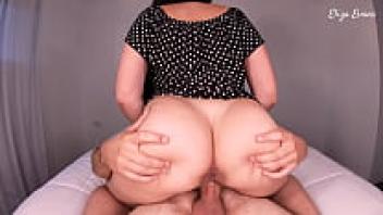 At night, this flawless stepmother enjoys spending time with her stepson!