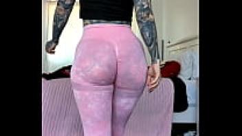 Melody Radford, MILF Close-up of sheer gym leggings