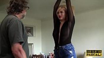 During roughsex, BDSM was slapped and euro spanked.