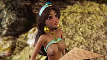 Disney Futa: Jasmine creampies Raya in this 3D porn
