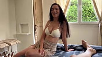 While her husband cooks barbeque, the stepmother secretly has feelings for her stepson.