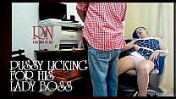 Femdom, office dominance, female boss, and employee pussy licking Would you like to work for me? Hidden camera in office C2